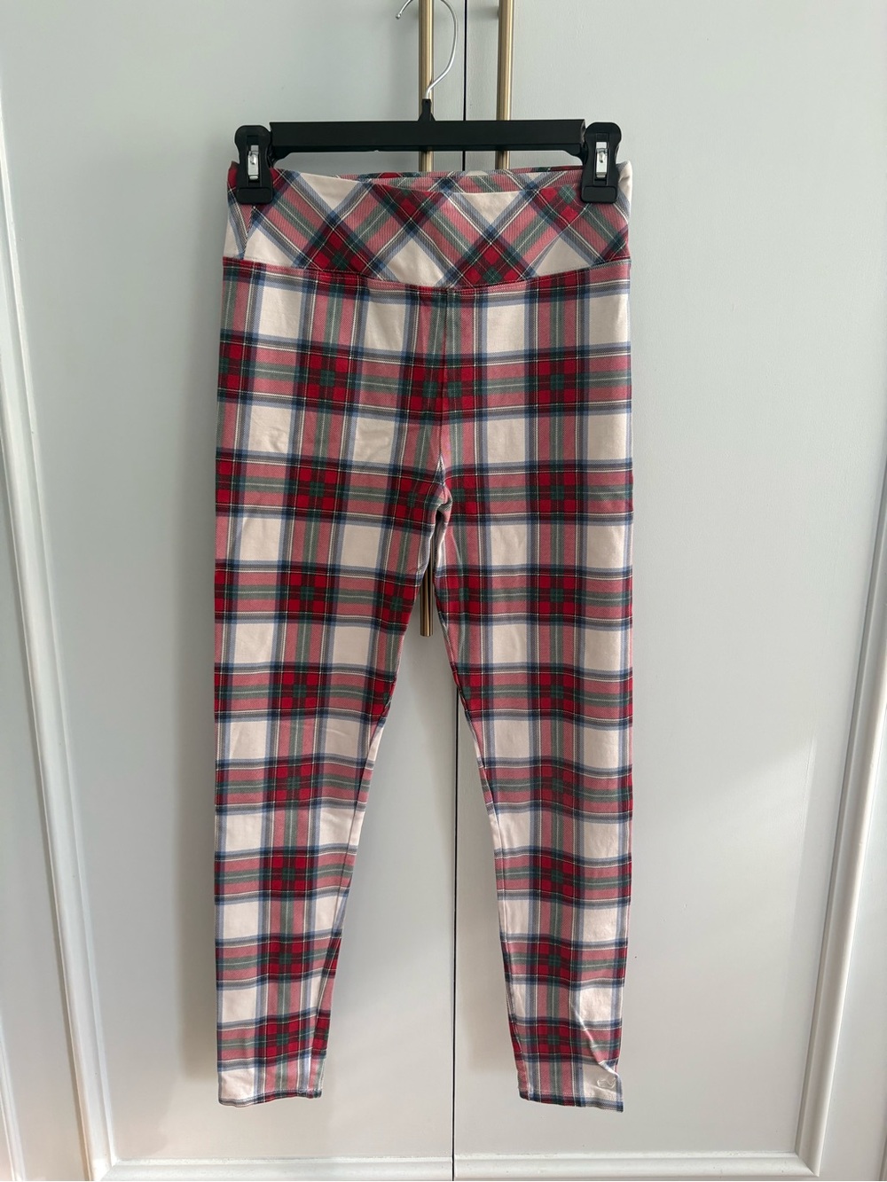 Vineyard Vines Red, White & Green Plaid Girls' Leggings